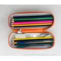 Fancy Pattern Zipper Silicone Cover Pencil Case